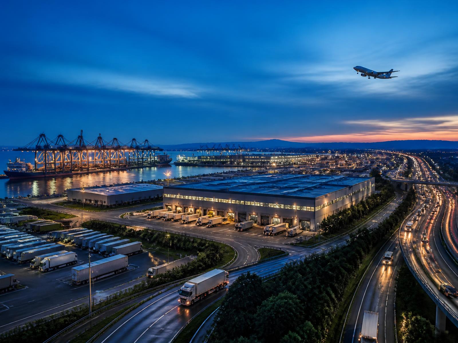 Hub logistico integrato: terminal container, magazzino, autotrasporto e cargo aereo